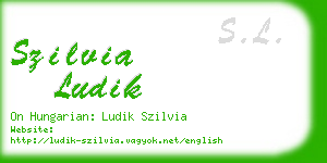 szilvia ludik business card